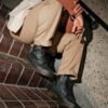 1460 Faux Fur Lined Grizzly Leather Lace Up Boots 1460 Faux Fur Lined Grizzly Leather Lace Up Boots