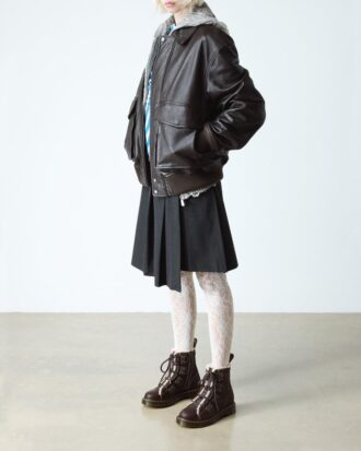 1460 faux fur lined lace to toe leather boots 2 330x413 - 1460 Faux Fur Lined Lace-to-toe Leather Boots