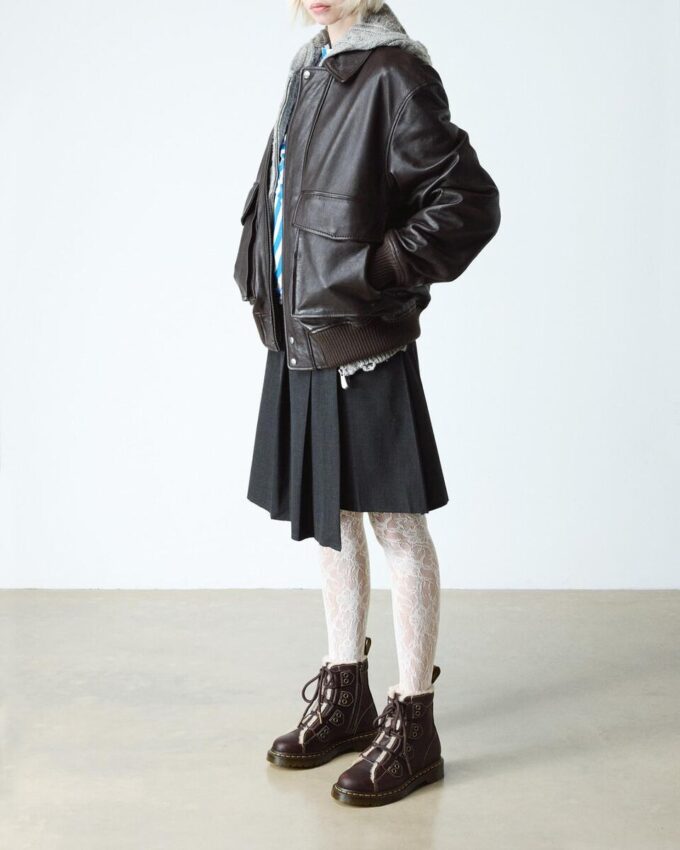 1460 Faux Fur Lined Lace-to-toe Leather Boots 1460 Faux Fur Lined Lace-to-toe Leather Boots