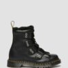 1460 Faux Fur Lined Leather Lace Up Boots 1460 Faux Fur Lined Leather Lace Up Boots