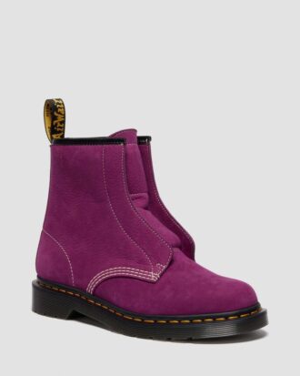 1460 LACELESS Nubuck Slip On Boots