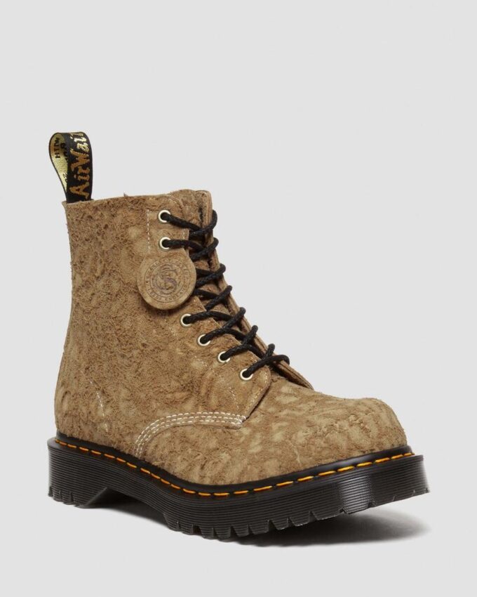 1460 Made in England Emboss Suede Lace Up Boots 1460 Made in England Emboss Suede Lace Up Boots
