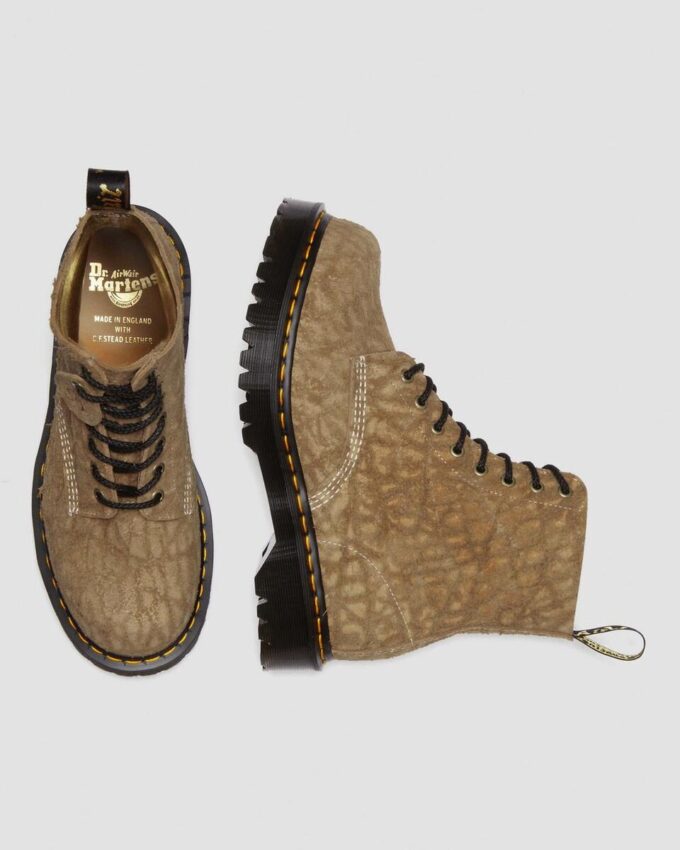 1460 Made in England Emboss Suede Lace Up Boots 1460 Made in England Emboss Suede Lace Up Boots