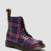 1460 PASCAL JUNIOR PINK TARTAN LACE UP KIDS BOOTS 1460 PASCAL JUNIOR PINK TARTAN LACE UP KIDS BOOTS