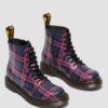 1460 PASCAL JUNIOR PINK TARTAN LACE UP KIDS BOOTS 1460 PASCAL JUNIOR PINK TARTAN LACE UP KIDS BOOTS