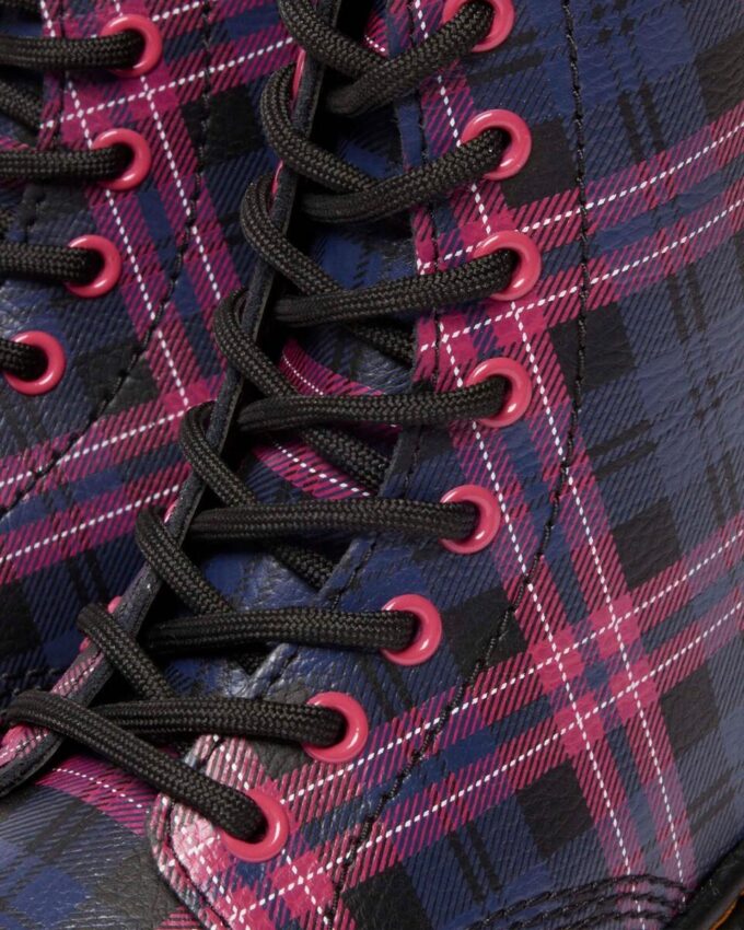 1460 PASCAL JUNIOR PINK TARTAN LACE UP KIDS BOOTS 1460 PASCAL JUNIOR PINK TARTAN LACE UP KIDS BOOTS