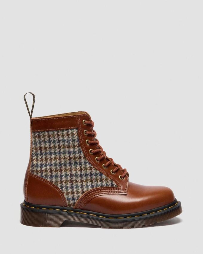 1460 Pascal Made In England Harris Tweed and Leather Boots 1460 Pascal Made In England Harris Tweed and Leather Boots