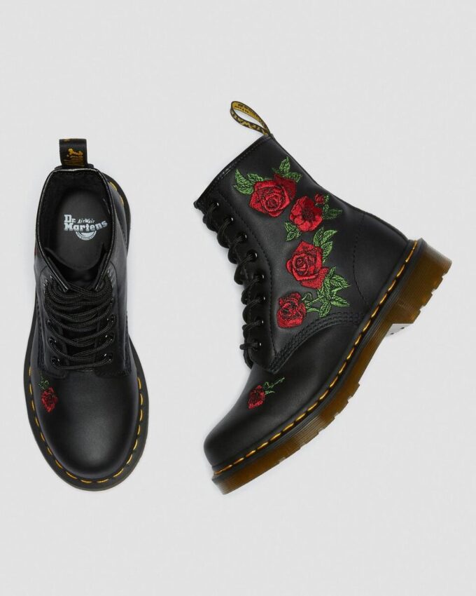 1460 Vonda Floral Leather Lace Up Boots 1460 Vonda Floral Leather Lace Up Boots