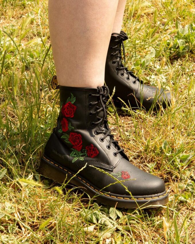 1460 Vonda Floral Leather Lace Up Boots 1460 Vonda Floral Leather Lace Up Boots