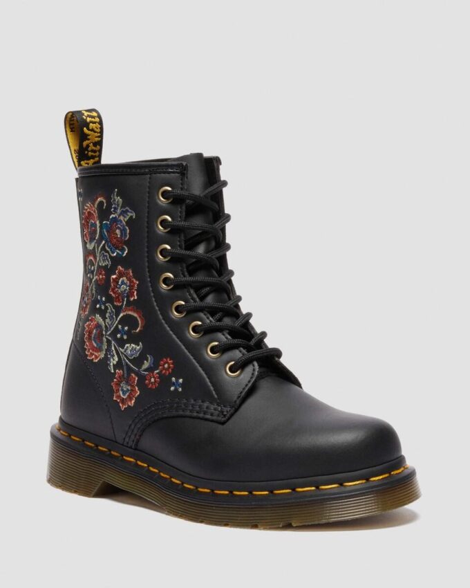1460 VONDA TF Reclaimed Leather Floral Print Lace Up Boots 1460 VONDA TF Reclaimed Leather Floral Print Lace Up Boots