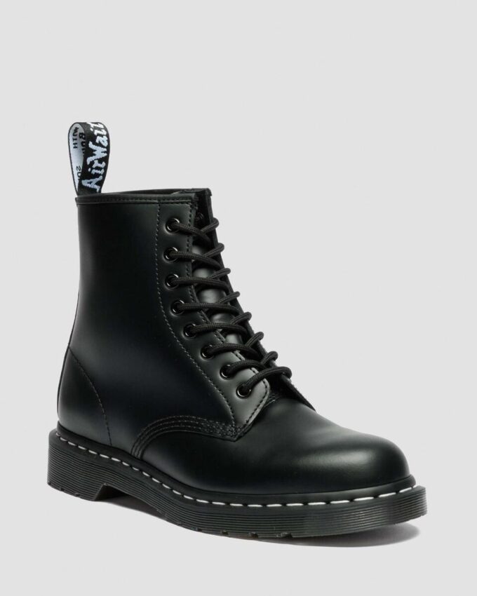 1460 White Stitch Smooth Leather Lace Up Boots