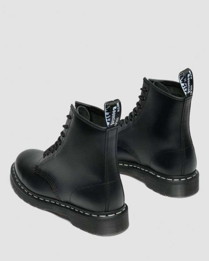 1460 White Stitch Smooth Leather Lace Up Boots