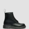 1460 White Stitch Smooth Leather Lace Up Boots