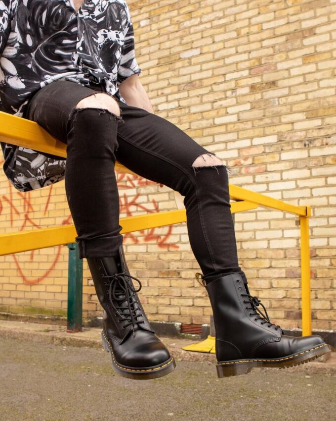 1490 Smooth Leather Mid Calf Boots 1490 Smooth Leather Mid Calf Boots