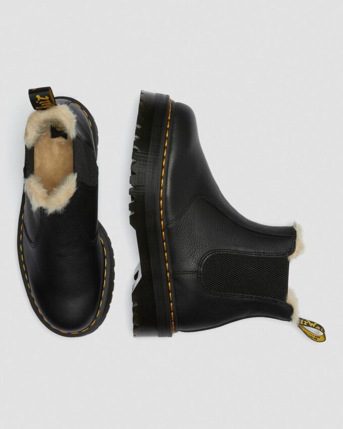 2976 Faux Fur Lined Platform Chelsea Boots 2976 Faux Fur Lined Platform Chelsea Boots