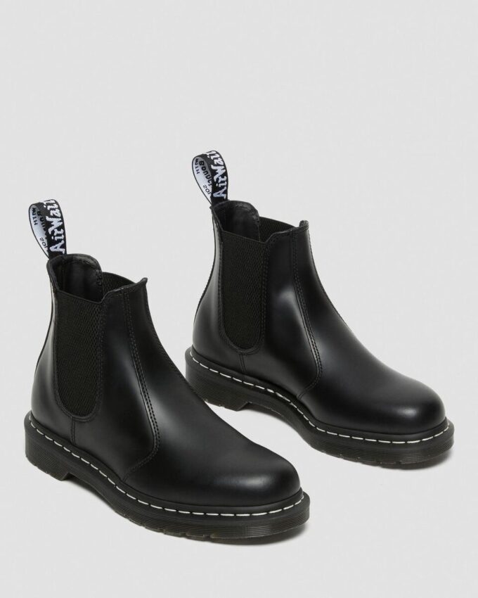 2976 White Stitch Smooth Leather Chelsea Boots 2976 White Stitch Smooth Leather Chelsea Boots