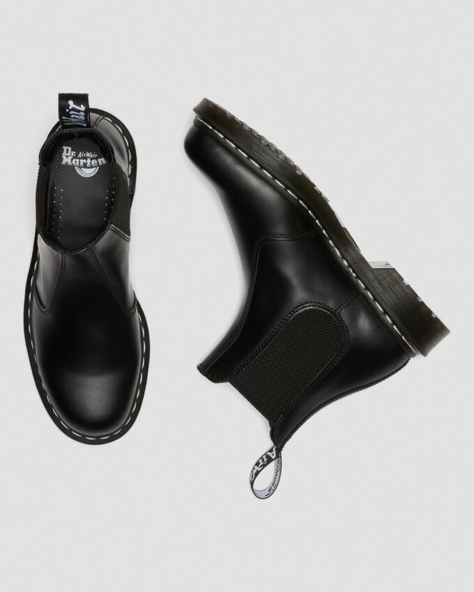2976 White Stitch Smooth Leather Chelsea Boots 2976 White Stitch Smooth Leather Chelsea Boots