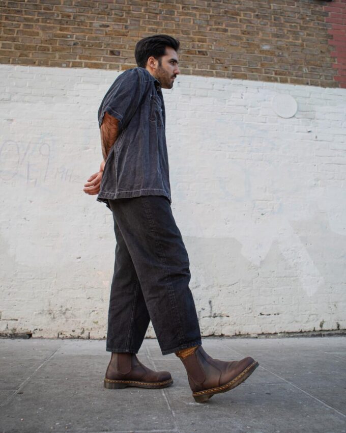 2976 Yellow Stitch Crazy Horse Leather Chelsea Boots 2976 Yellow Stitch Crazy Horse Leather Chelsea Boots