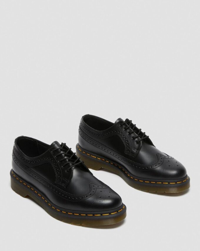 3989 Yellow Stitch Smooth Leather Brogue Shoes 3989 Yellow Stitch Smooth Leather Brogue Shoes