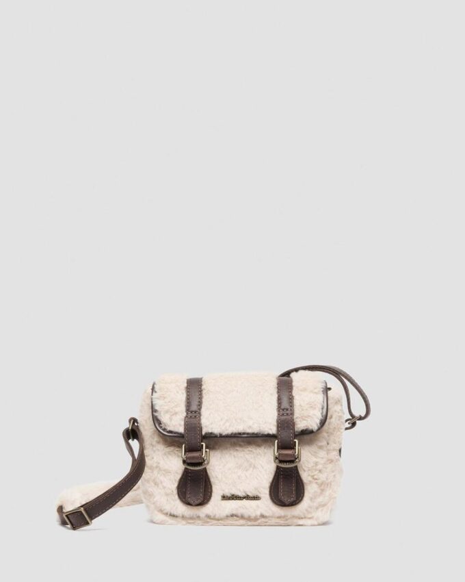 7 INCH SATCHEL Leather and Faux Fur Satchel 7 INCH SATCHEL Leather and Faux Fur Satchel