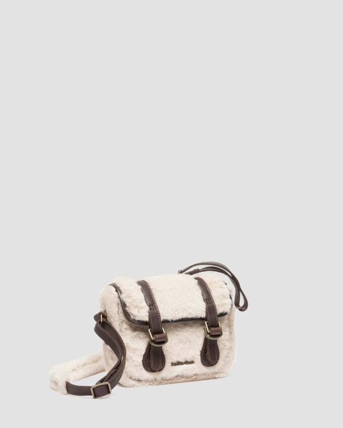 7 INCH SATCHEL Leather and Faux Fur Satchel 7 INCH SATCHEL Leather and Faux Fur Satchel