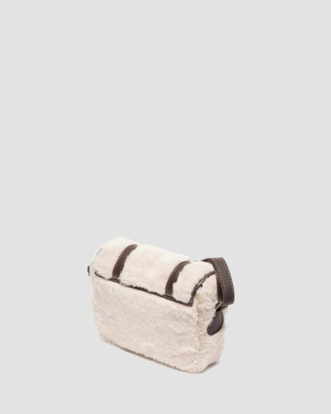 7 INCH SATCHEL Leather and Faux Fur Satchel 7 INCH SATCHEL Leather and Faux Fur Satchel