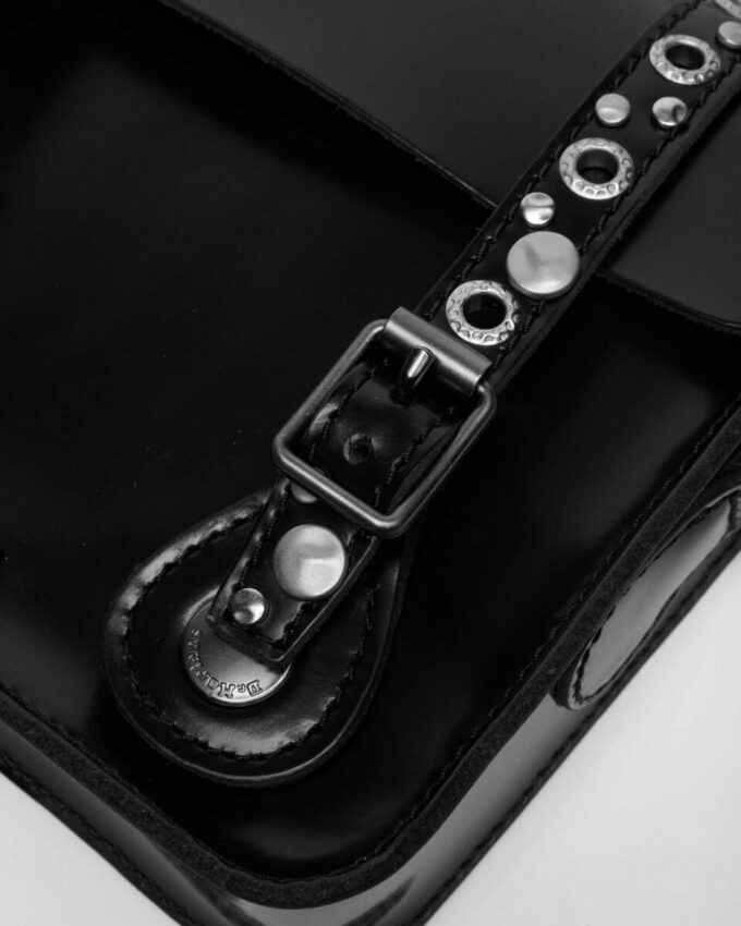 7 Inch Satchel Studded Kiev Leather Crossbody Bag 7 Inch Satchel Studded Kiev Leather Crossbody Bag