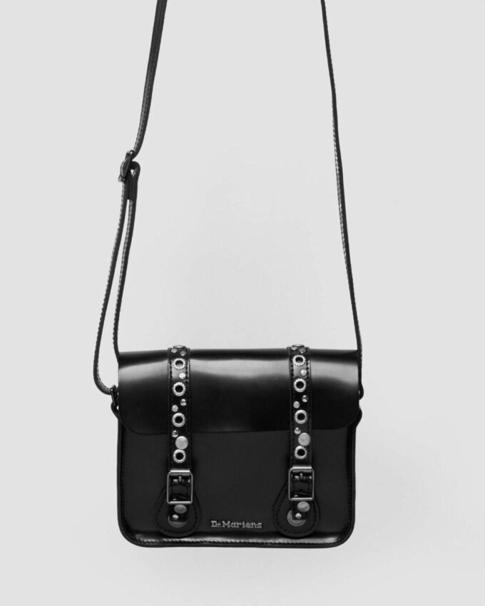7 Inch Satchel Studded Kiev Leather Crossbody Bag 7 Inch Satchel Studded Kiev Leather Crossbody Bag