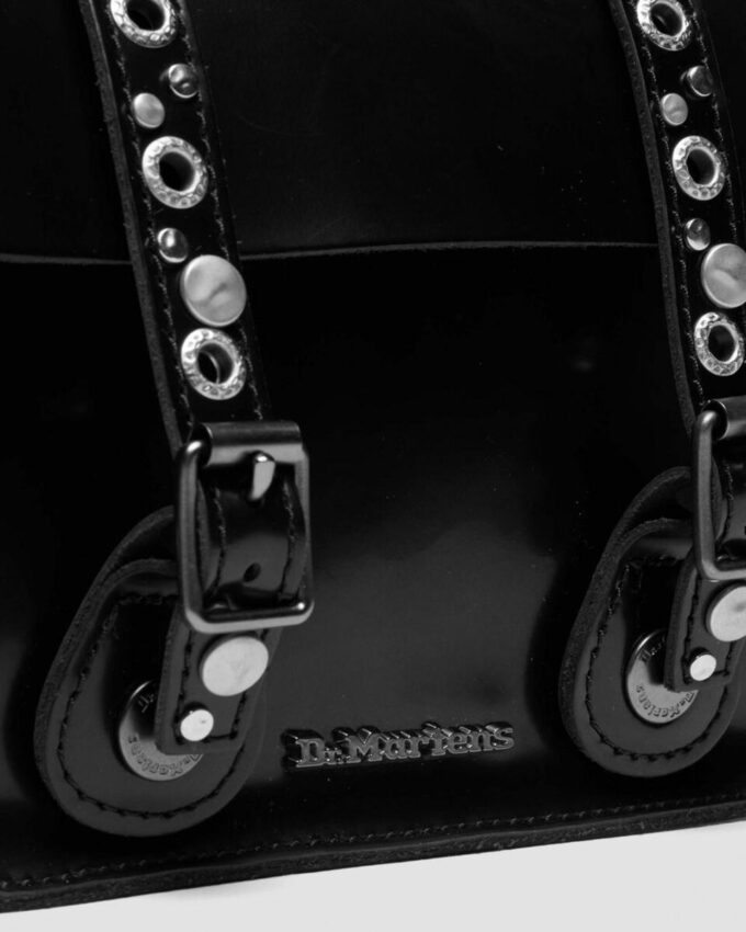 7 Inch Satchel Studded Kiev Leather Crossbody Bag 7 Inch Satchel Studded Kiev Leather Crossbody Bag