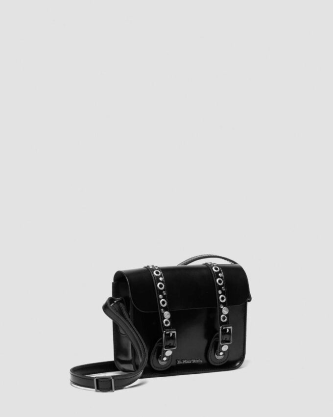 7 Inch Satchel Studded Kiev Leather Crossbody Bag 7 Inch Satchel Studded Kiev Leather Crossbody Bag