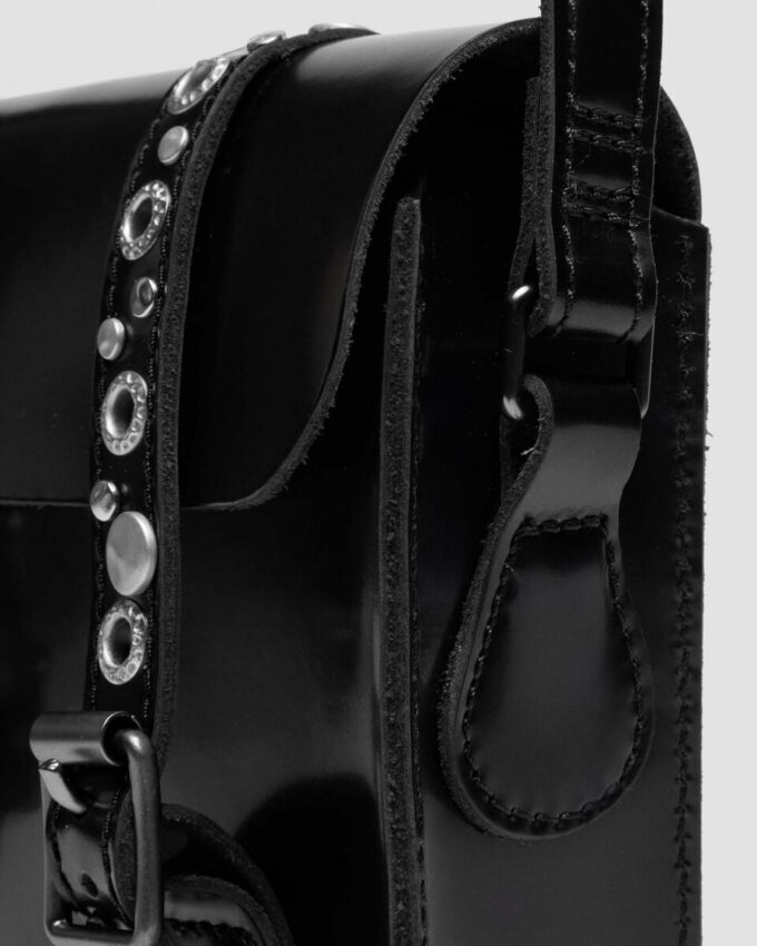 7 Inch Satchel Studded Kiev Leather Crossbody Bag 7 Inch Satchel Studded Kiev Leather Crossbody Bag
