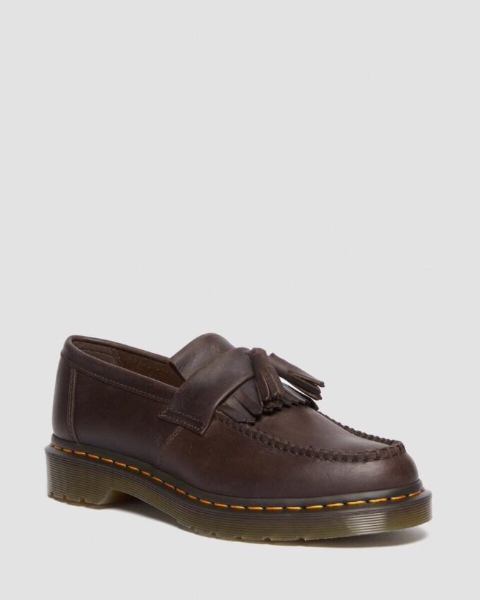Adrian Crazy Horse Leather Tassel Loafers Adrian Crazy Horse Leather Tassel Loafers
