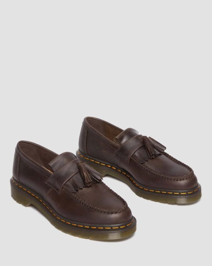 Adrian Crazy Horse Leather Tassel Loafers Adrian Crazy Horse Leather Tassel Loafers