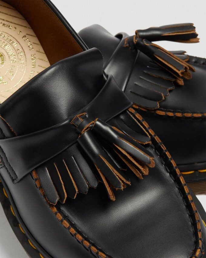 Adrian Vintage Made In England Quilon Leather Tassel Loafers Adrian Vintage Made In England Quilon Leather Tassel Loafers