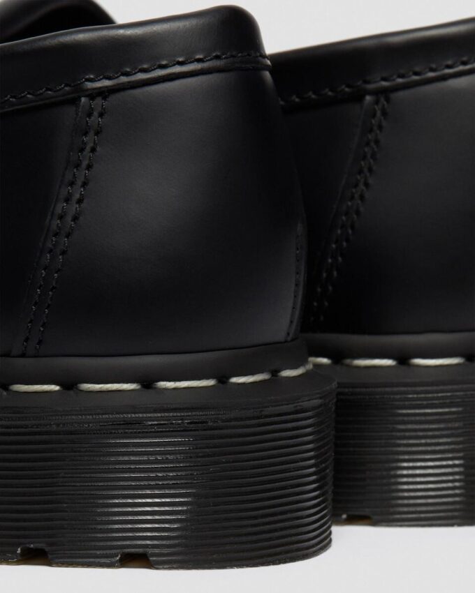 Adrian White Stitch Smooth Leather Loafers