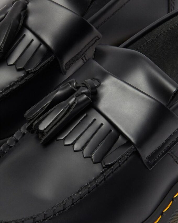 Adrian Yellow Stitch Leather Tassel Loafers Adrian Yellow Stitch Leather Tassel Loafers