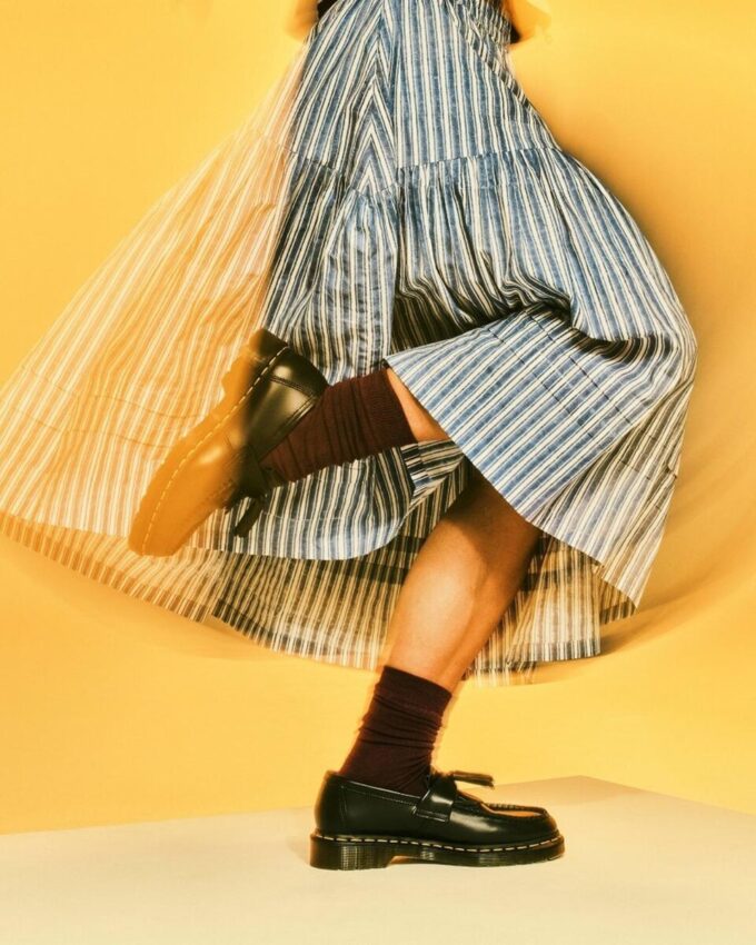 Adrian Yellow Stitch Leather Tassel Loafers Adrian Yellow Stitch Leather Tassel Loafers