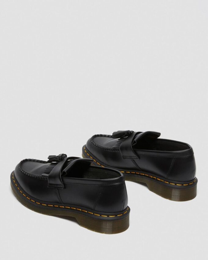 Adrian Yellow Stitch Leather Tassel Loafers Adrian Yellow Stitch Leather Tassel Loafers