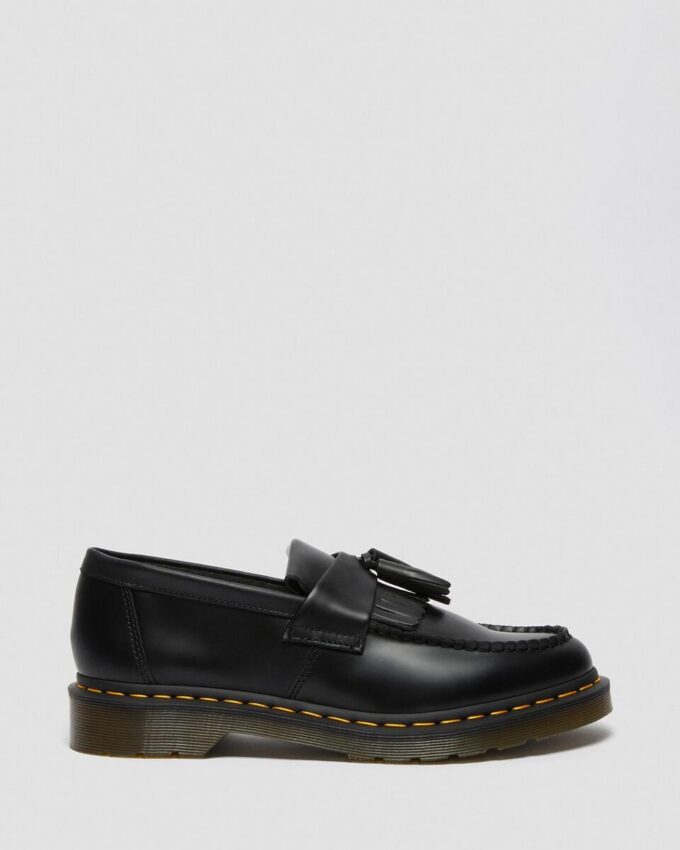 Adrian Yellow Stitch Leather Tassel Loafers Adrian Yellow Stitch Leather Tassel Loafers