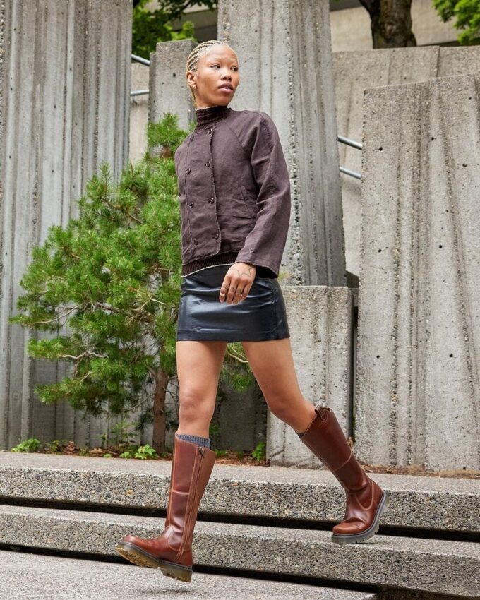 Amaayah Knee High Leather Boots Amaayah Knee High Leather Boots