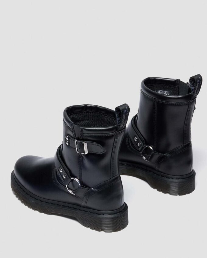 Anistone Harness Orleans Leather Biker Boots Anistone Harness Orleans Leather Biker Boots