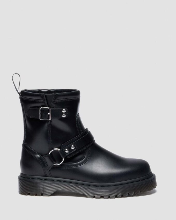 Anistone Harness Orleans Leather Biker Boots Anistone Harness Orleans Leather Biker Boots