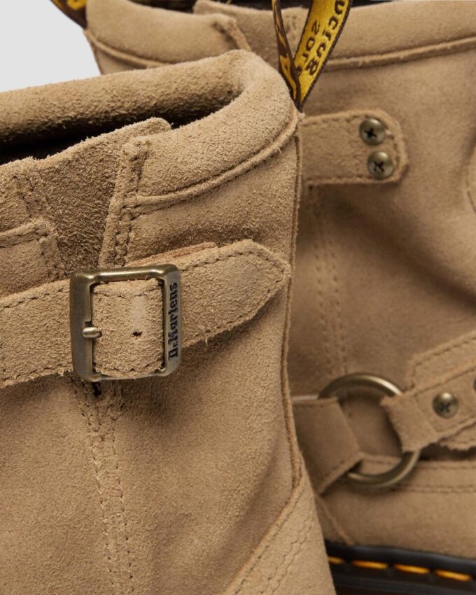 Anistone Harness Suede Biker Boots Anistone Harness Suede Biker Boots