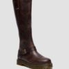 Anistone Knee High Crazy Horse Leather Biker Boots Anistone Knee High Crazy Horse Leather Biker Boots