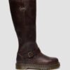 Anistone Knee High Crazy Horse Leather Biker Boots Anistone Knee High Crazy Horse Leather Biker Boots