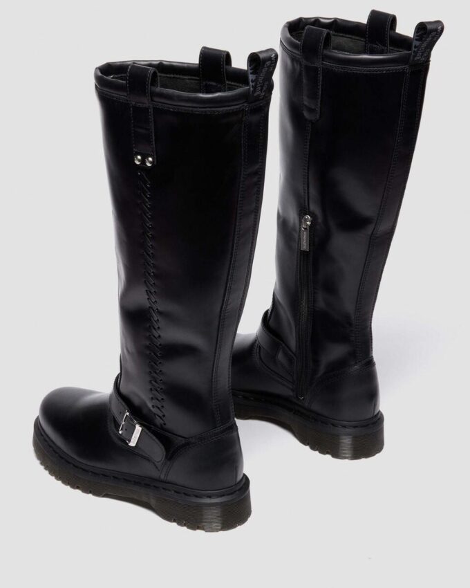 Anistone Knee High Orleans Leather Biker Boots Anistone Knee High Orleans Leather Biker Boots