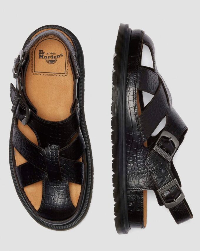 Archive Fisherman Crocodile Analine Leather Sandals Archive Fisherman Crocodile Analine Leather Sandals