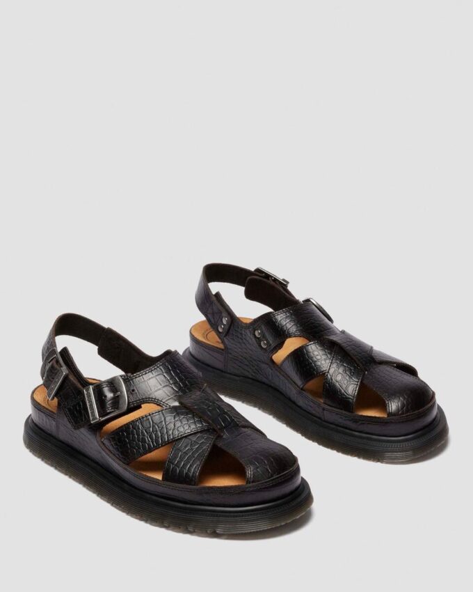 Archive Fisherman Crocodile Analine Leather Sandals Archive Fisherman Crocodile Analine Leather Sandals
