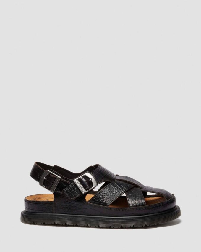 Archive Fisherman Crocodile Analine Leather Sandals Archive Fisherman Crocodile Analine Leather Sandals