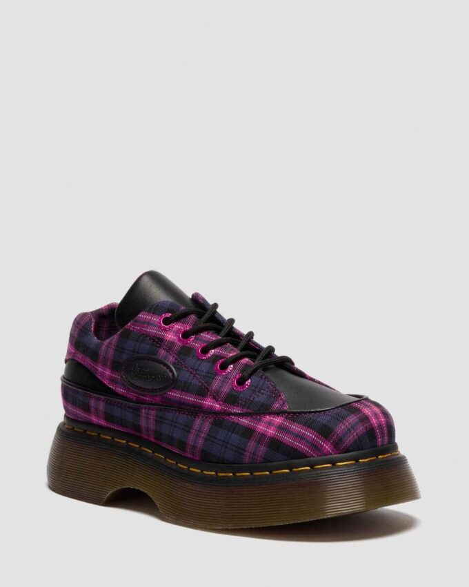 BUZZ 5-EYE Tartan & Leather Lace Up Shoes BUZZ 5-EYE Tartan & Leather Lace Up Shoes